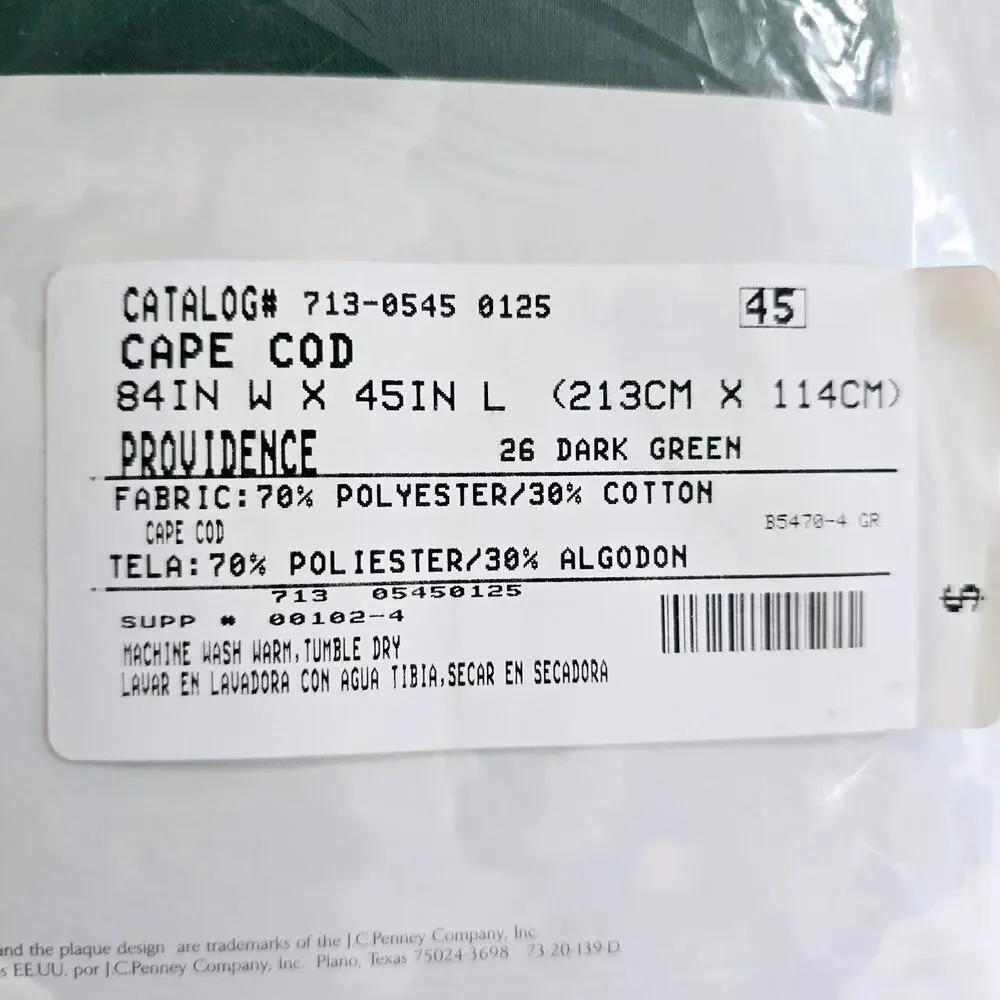 NIP JC Penney Home Collection Cape Cod 84x45